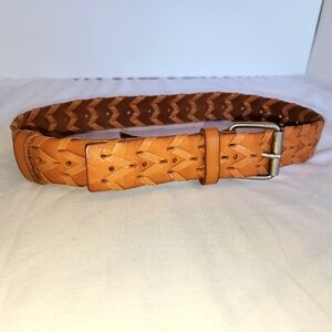 Nanette Lepore camel woven belt sz XS